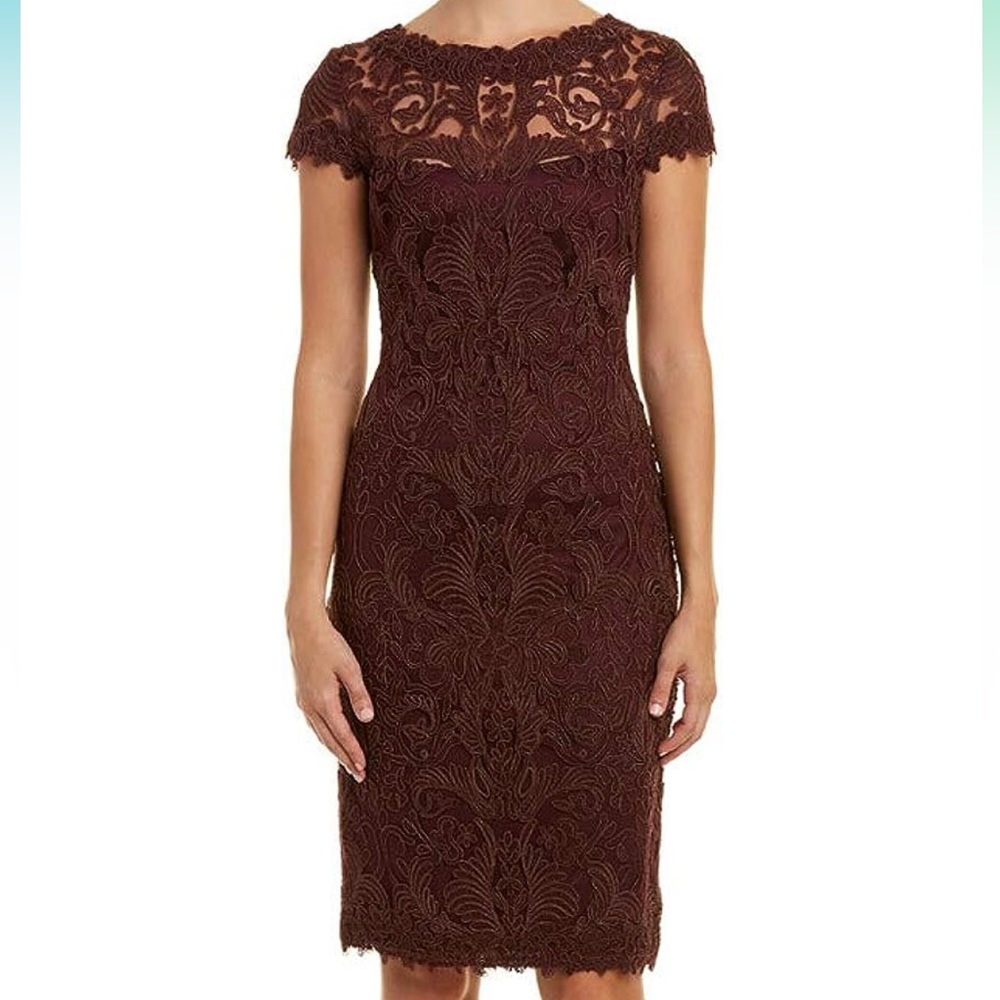 Corded Embroidery Cocktail Dress